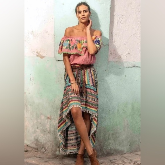 Go Ammos Asymmetric High Low Skirt SZ S-L - Picture 4 of 10